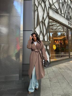 Daily Casual Kemerli Trençkot - 4