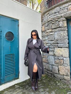 Daily Casual Kemerli Trençkot - 7