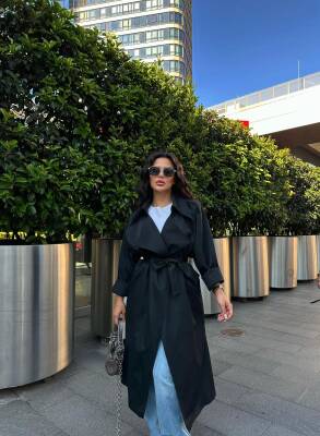 Daily Casual Kemerli Trençkot - 8