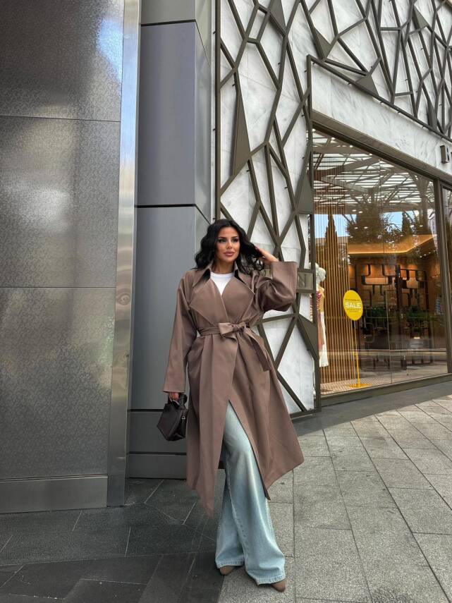 Daily Casual Kemerli Trençkot - 10