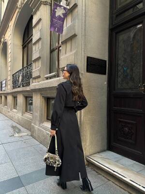 Kruvaze Yaka Trençkot - 4