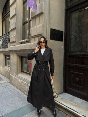 Kruvaze Yaka Trençkot - ŞURANUR