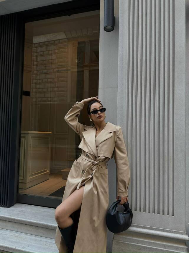 Kruvaze Yaka Trençkot - 6